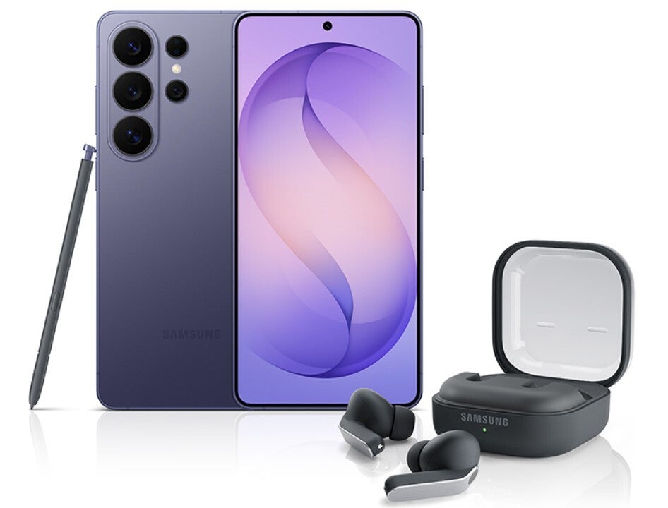 The Samsung Galaxy S26 Ultra ajd the Galaxy Buds 4 Pro.
