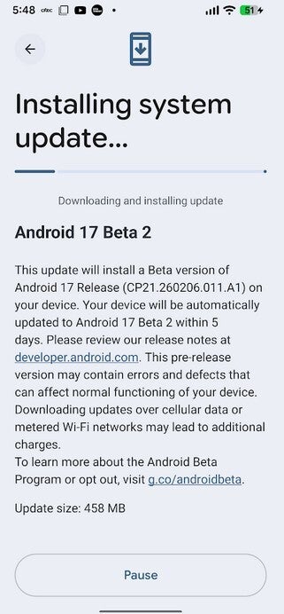 Google releases Android 17 Beta 2. | Image by PhoneArena - Android 17 Beta 2 is here with new genius multitasking feature