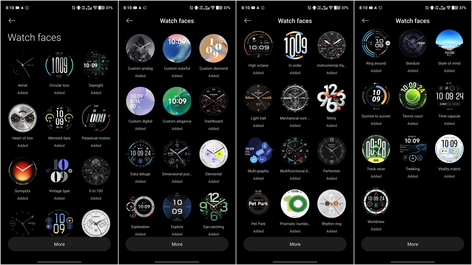 वॉचफेस संग्रह भी बहुत अच्छा है | PhoneArena द्वारा छवि - पहली EMG स्मार्टवॉच के साथ व्यावहारिक: Xiaomi Watch 5 वेयर OS फ़ोल्ड में वापस आ गया है
