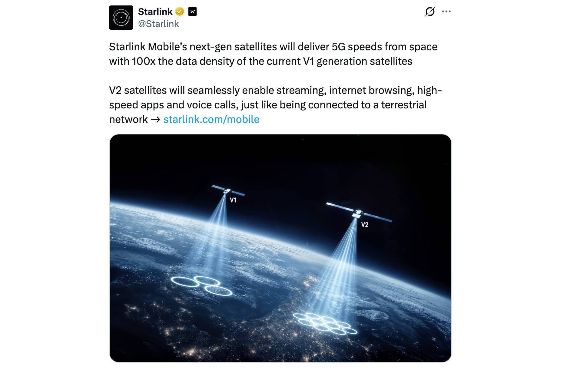 स्टारलिंक सुधारों को छेड़ रहा है। | स्टारलिंक द्वारा छवि - टी-मोबाइल ग्राहकों को जल्द ही एक प्रमुख कनेक्टिविटी बढ़ावा मिलेगा
