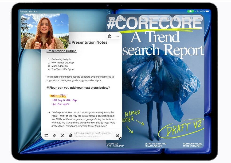 The new iPad Air with M4. | Image by Apple - Apple unveils its latest iPhone model and a new iPad Air