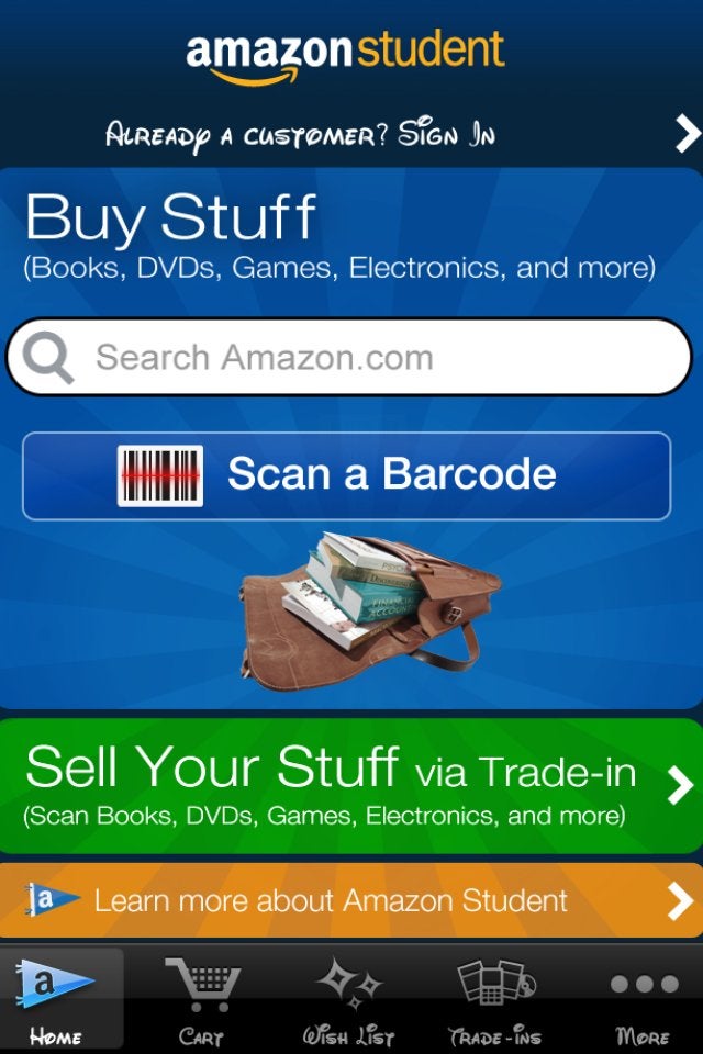 Amazon Student app launches for iPhone touting college students