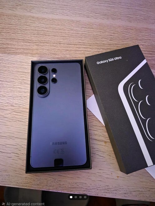 Image of Galaxy S26 Ultra received early by lucky buyer.