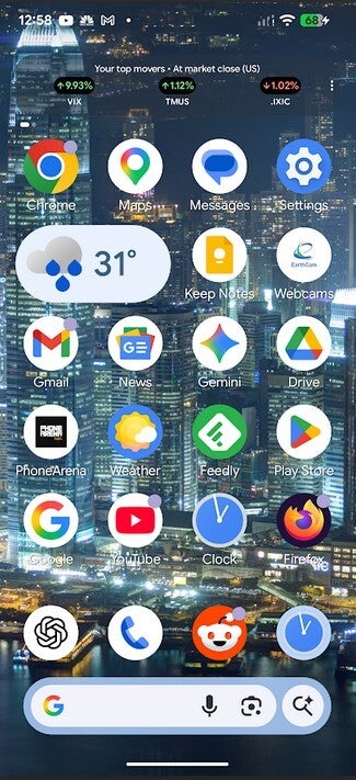 Screenshot shows At a Glance Finance capability.