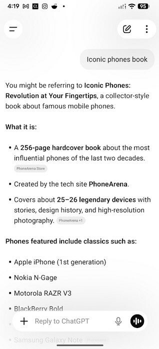 Screenshot shows how well Gemini works as an assistant.