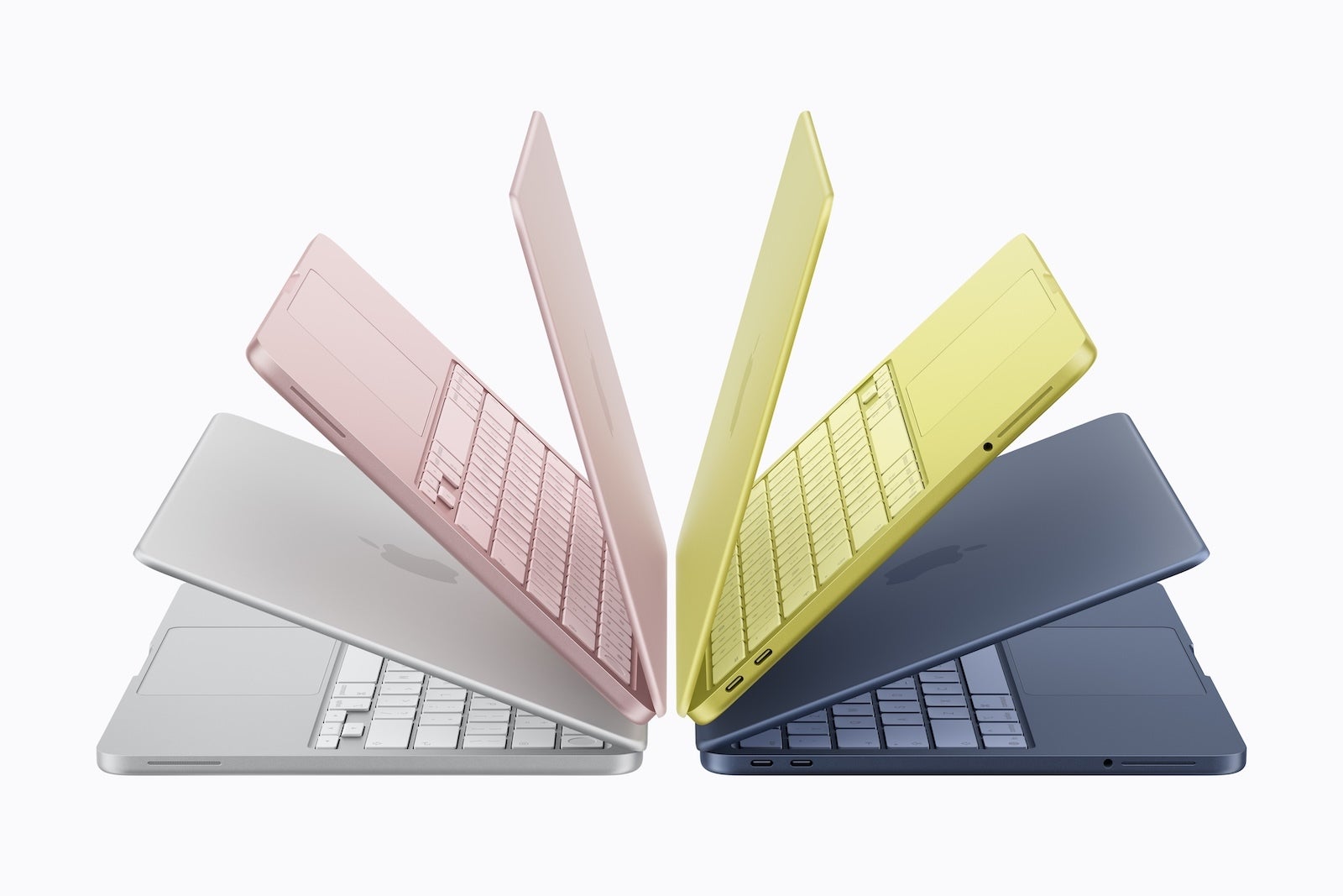 Apple MacBook Neo color lineup with four finishes