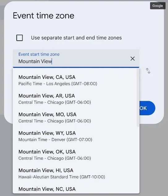This is what the new Time Zone picker will look like.