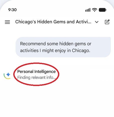 Personal Intelligence allows you to get answers to personal queries without providing context. | Image by Google - Google's really cool Personal Intelligence feature gives you the info you need when you need it