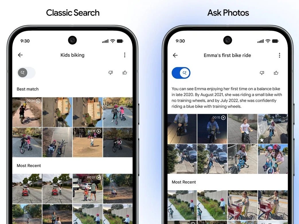 Google Photos search toggle