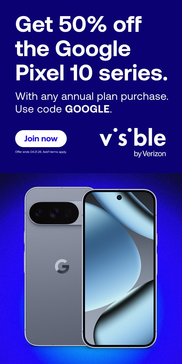 AI power, big savings! | Image by Visible - Verizon's Visible delivers performance for less &mdash; and now makes the Pixel 10 lineup much cheaper