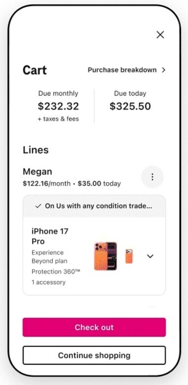 Screenshot shows how T-Life handles invoices.