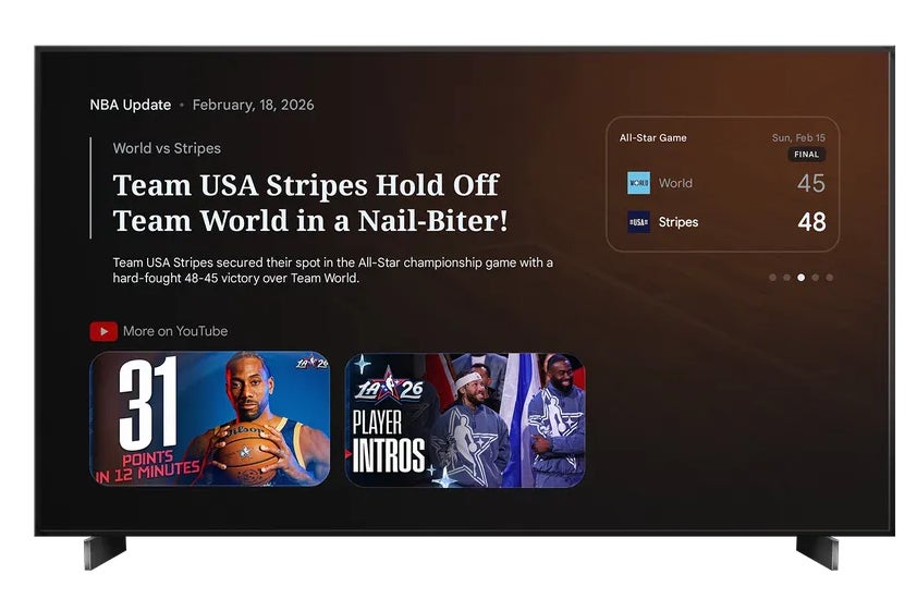TV running Google TV with Gemini