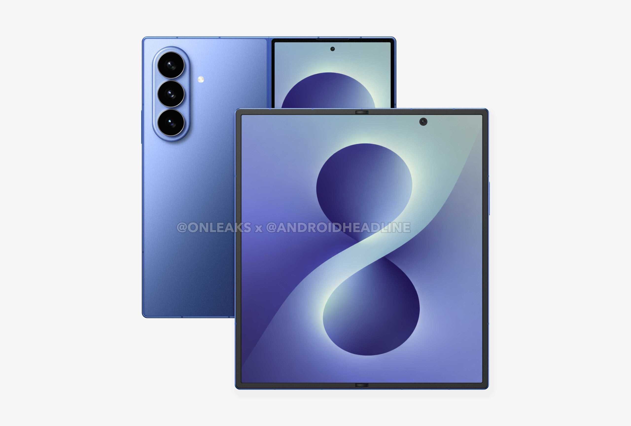The Galaxy Z Fold 8 appears practically unchanged in those new renders. | Image by Android Headlines - Galaxy Z Fold 8 renders reveal that Samsung may take a step back with its design