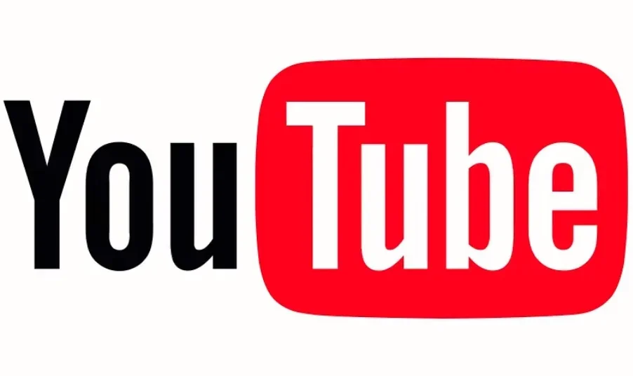 Youtube logo on a clear background.