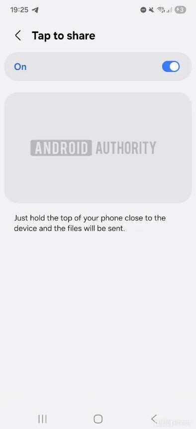 Tap to Share option in One UI 9 update.