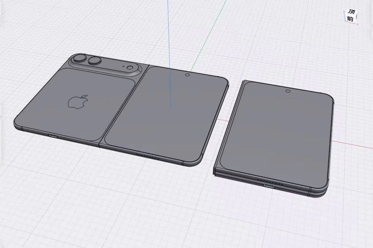 Leaked iPhone Fold renders