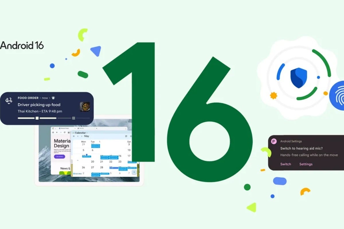 Official poster promoting Android 16 features