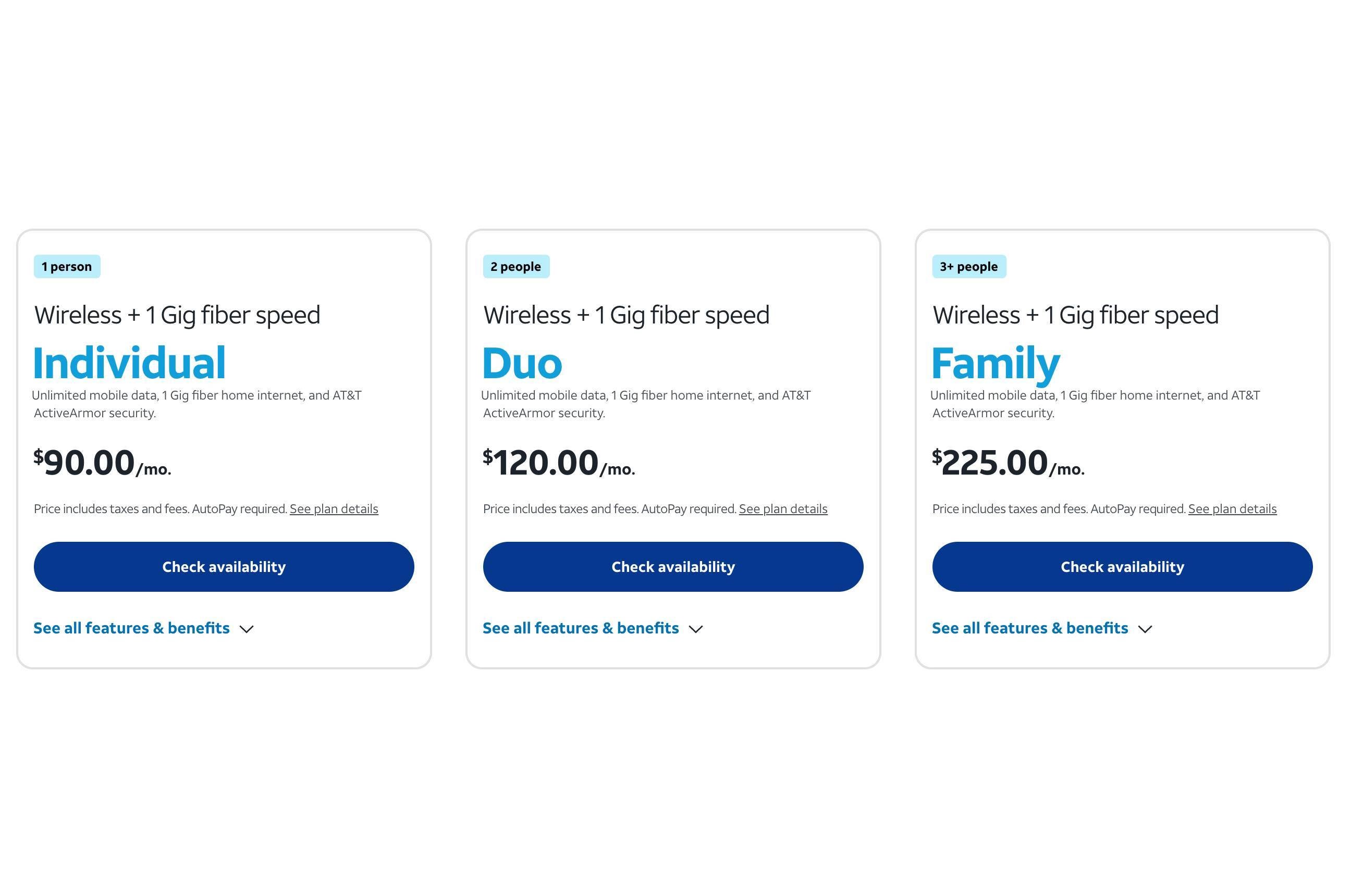 at&amp;amp;t OneConnect cellular fiber internet plan