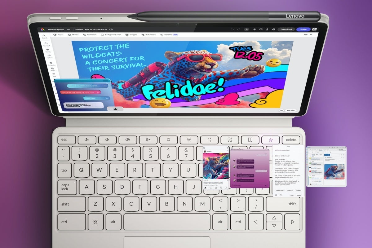 Lenovo Yoga Tab with keyboard and stylus