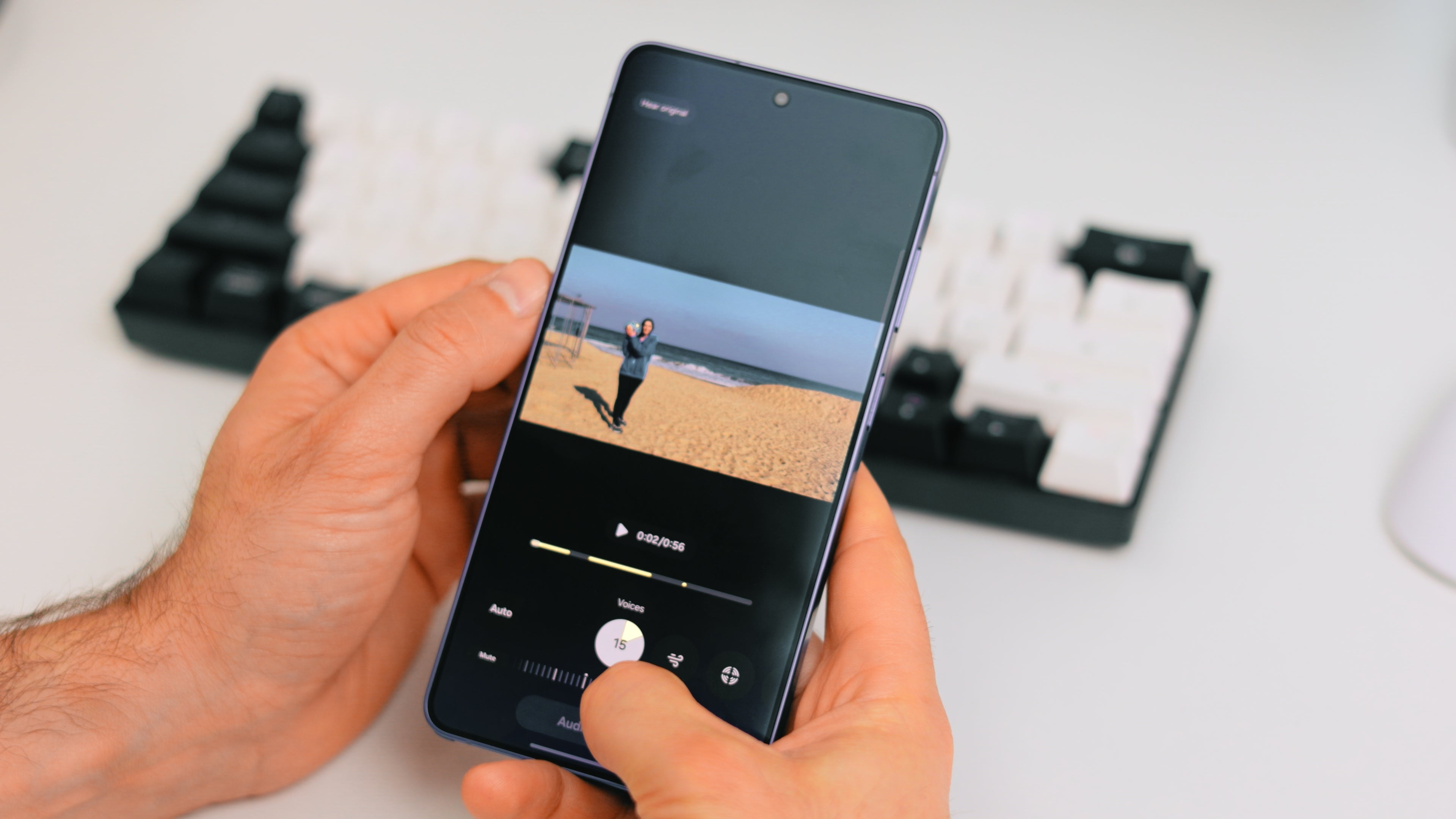 Audio Eraser on the S26 Ultra | Image by PhoneArena - Using a Galaxy S26 Ultra to vlog and edit an entire day