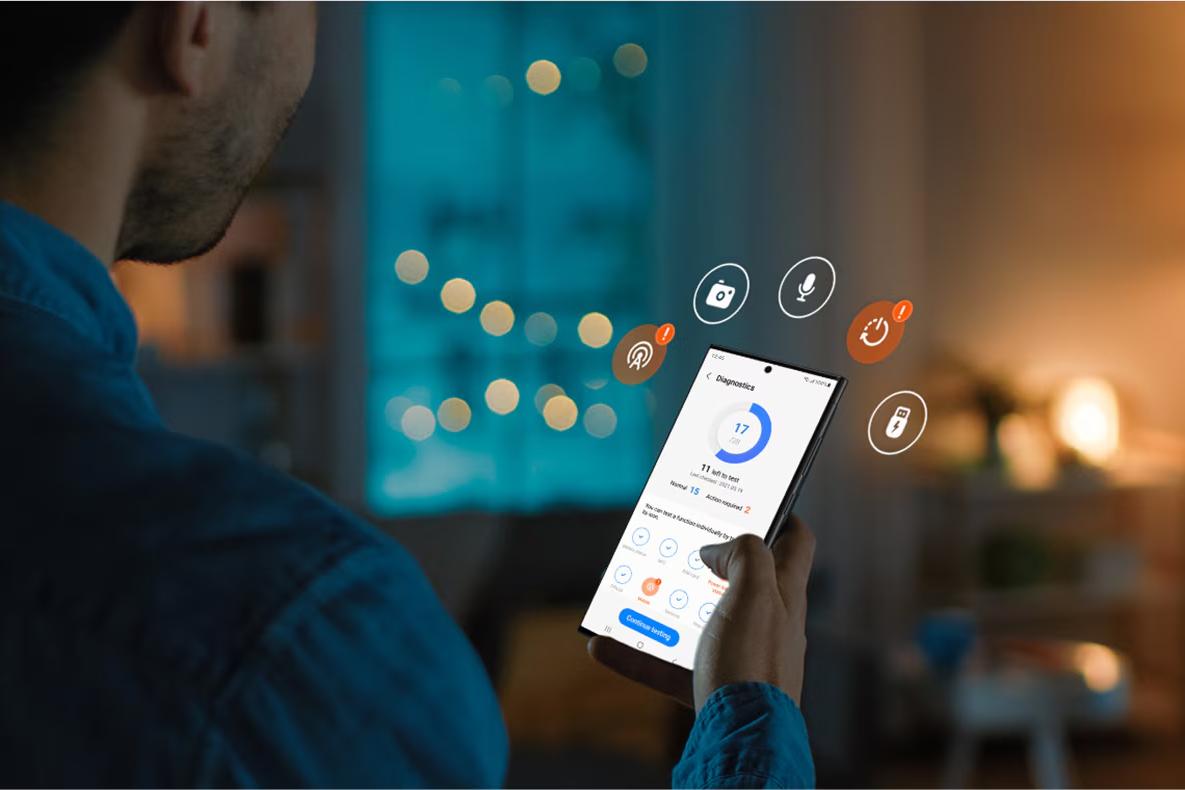 The Samsung Members app offers device diagnostics and a number of other perks. | Image by Samsung - Another flagship could be joining the Galaxy Beta program soon &mdash; but should you care?