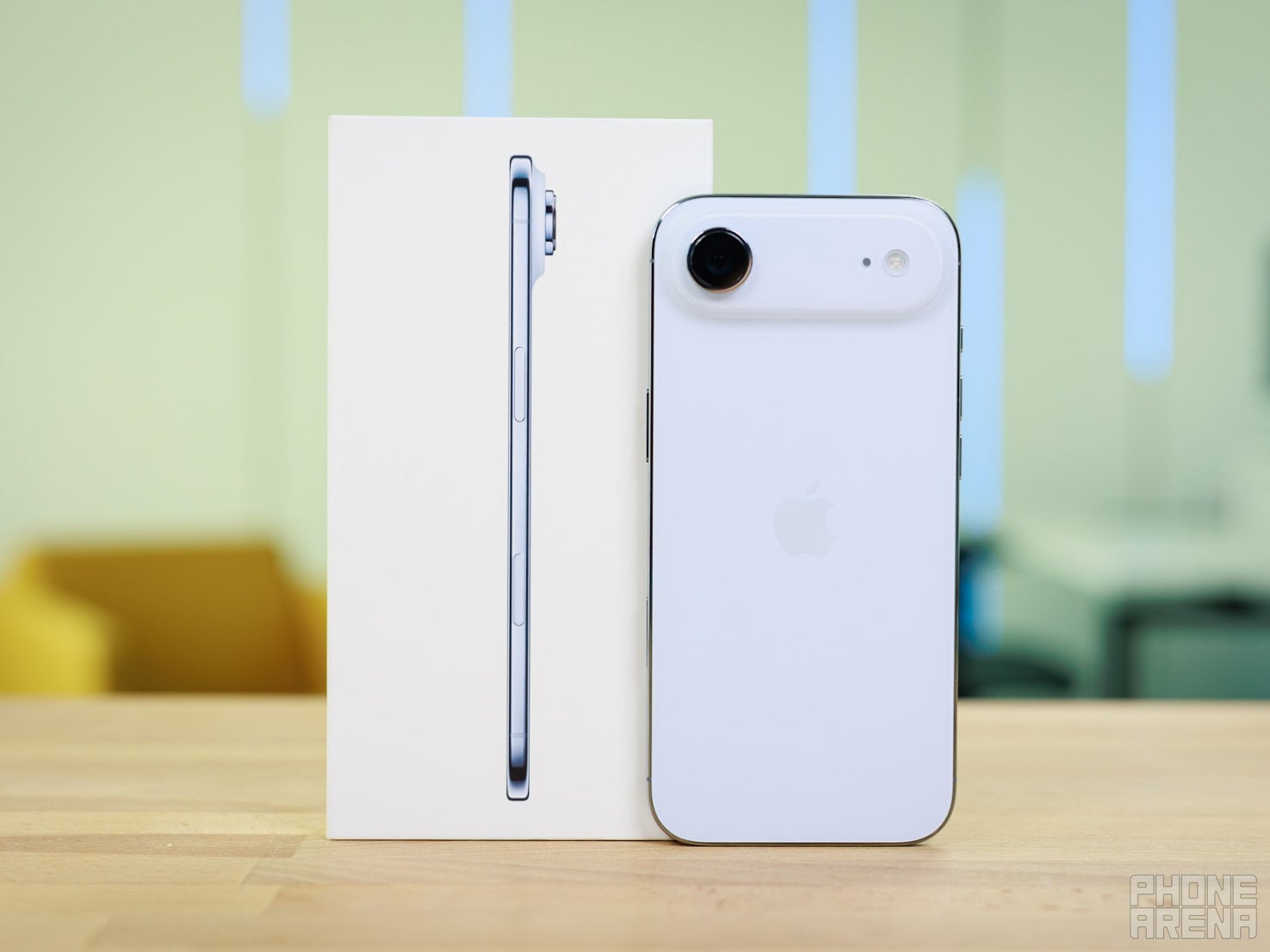 White iPhone Air with box