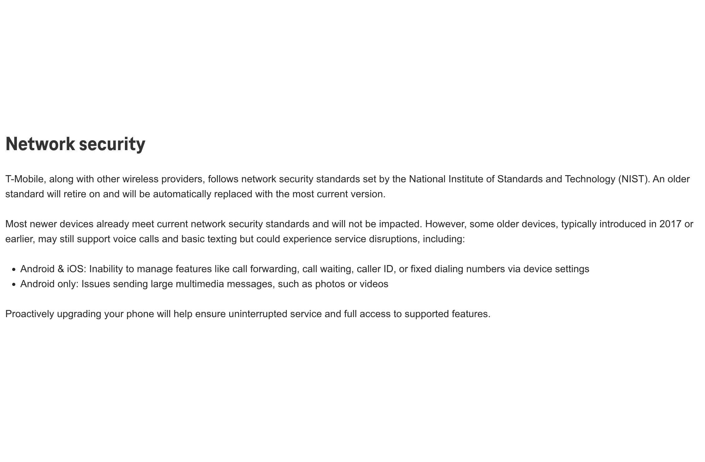 T-Mobile security upgrade