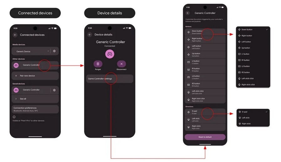 छवि दिखाती है कि एंड्रॉइड उपयोगकर्ता नई गेम कंट्रोलर सेटिंग्स तक कैसे पहुंच सकते हैं। | Reddit द्वारा छवि - Google Android 17 में जो जोड़ रहा है वह गेमर्स को पसंद आएगा