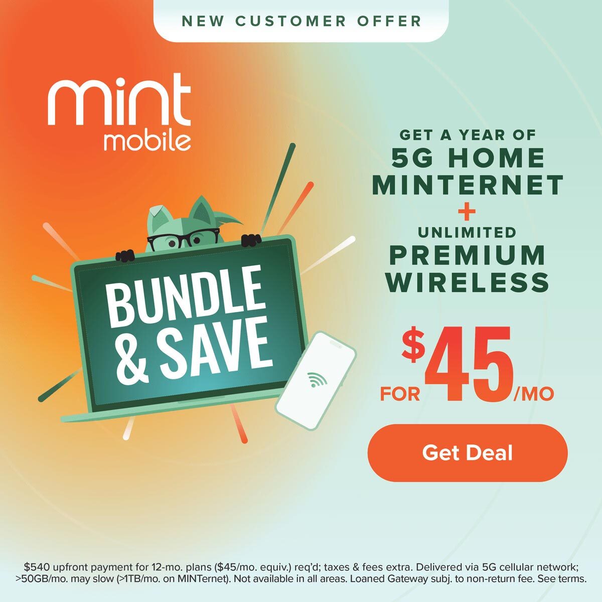 This is easily one of the best bundle offers I've seen in quite a while. | Image by Mint Mobile - T-Mobile's Mint is crushing it in terms of value yet again with its latest MINTernet bundle