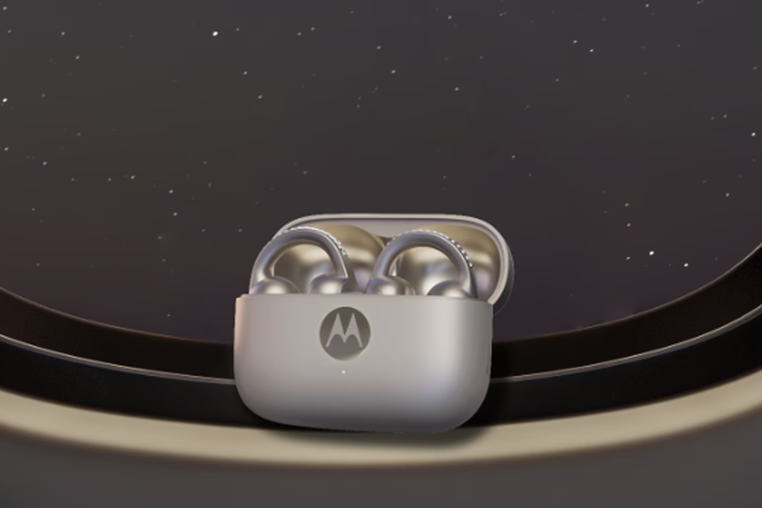 The Moto Buds Loop are a real fashion statement. | Image by Motorola - Motorola's G Stylus (2025) is now paired with a super-stylish gift worth $300