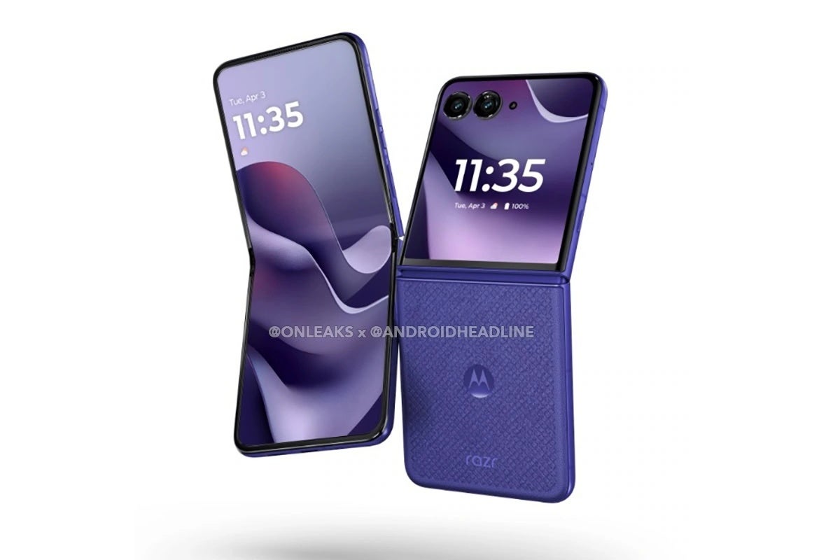 Leaked Motorola Razr 70 Ultra image in Orient Blue Alcantara color