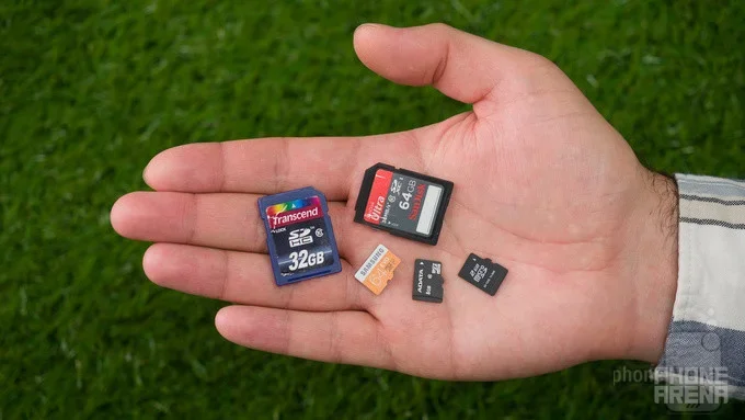There's a microSD card slot on board! | Image by PhoneArena - This new smartphone lasts a week on a single charge!