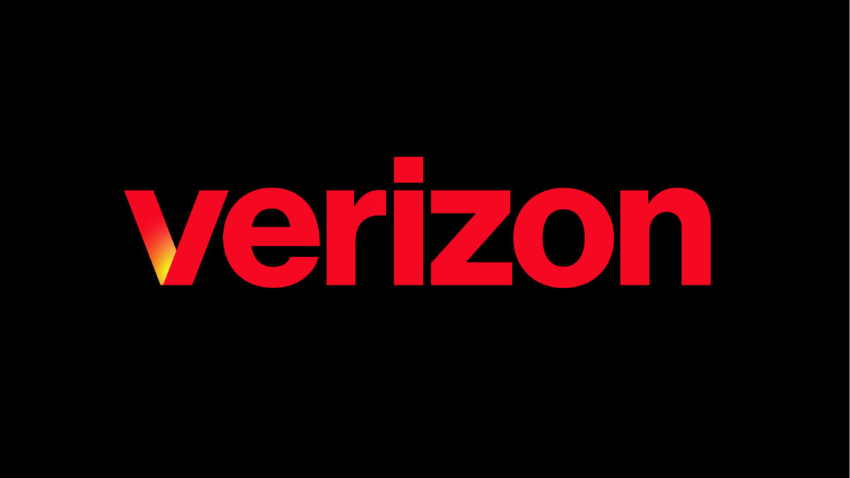 Verizon logo in red and black.