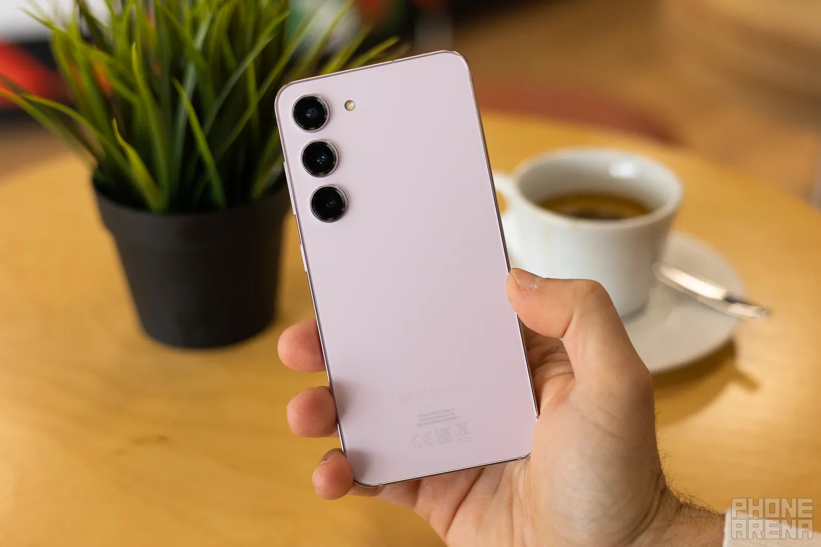 Samsung phone close up.