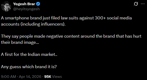 Social media post screenshot.