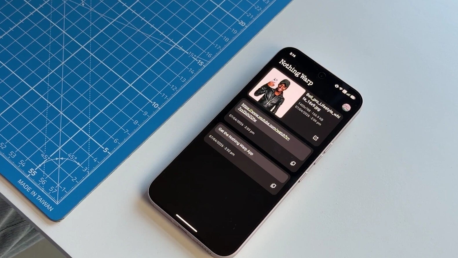 Nothing Warp on a Nothing smartphone.