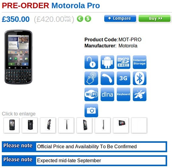 Motorola PRO is finally making its UK debut in September