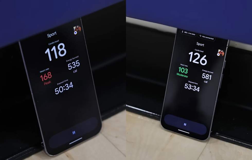 Image of the companion app of the unreleased screenless Fitbit device