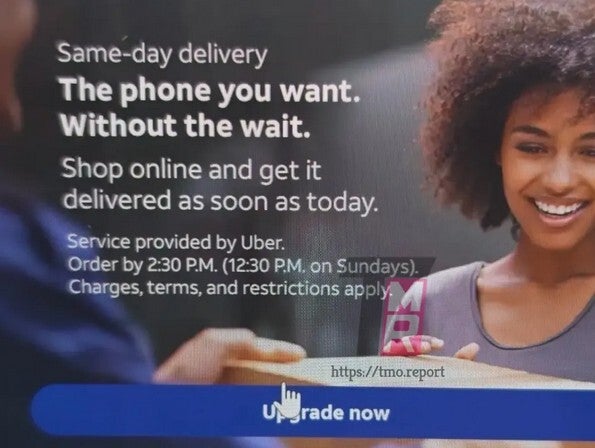 AT&amp;amp;T advertising same-day phone deliveries in Texas through Uber.