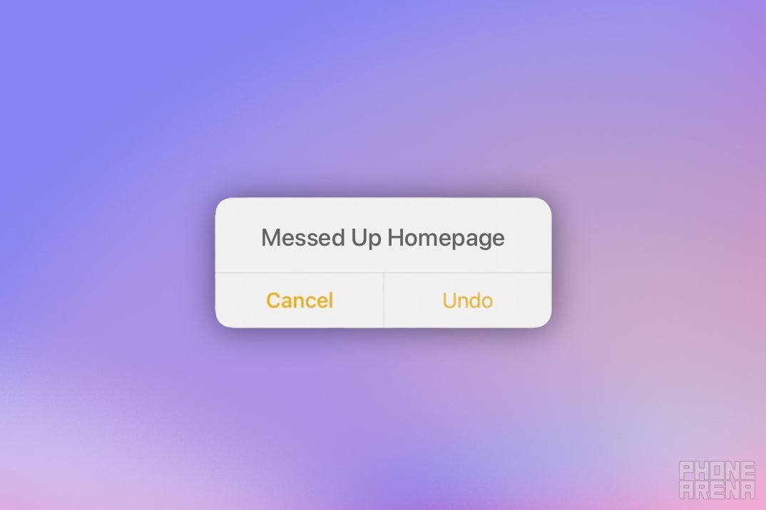 Mockup of undo button