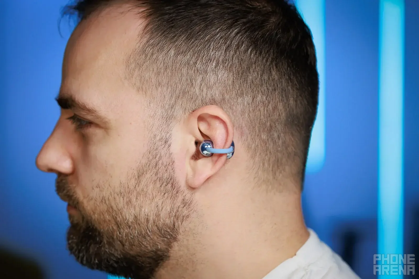 Samsung&rsquo;s new buds will probably look like the Huawei FreeClip 2. | Image by PhoneArena - A leaked image reveals Samsung&rsquo;s next earbuds will have a surprising new design