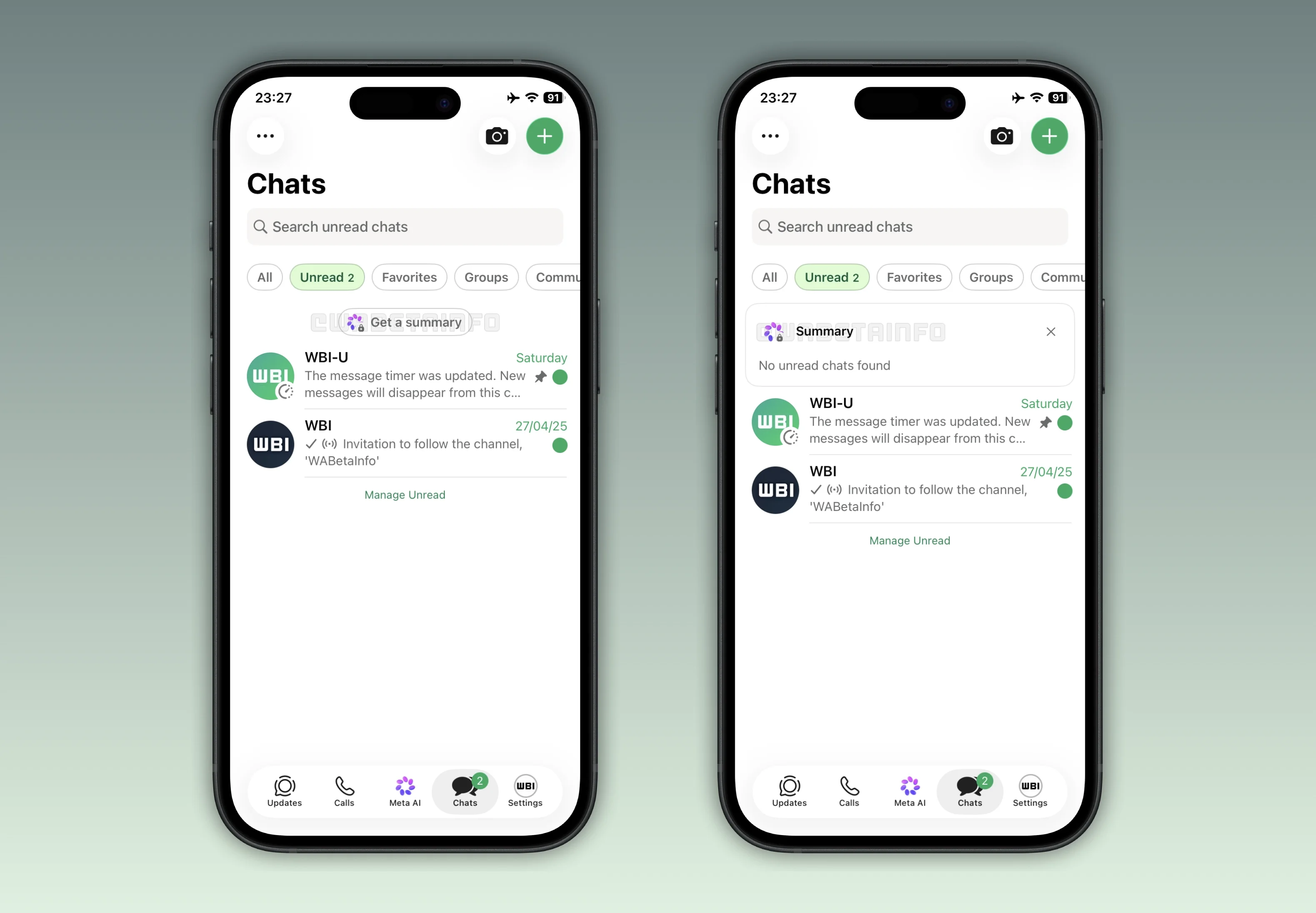 The new AI summary feature. | Image by WABetaInfo - WhatsApp keeps pushing useless features, and I&rsquo;d like that to stop