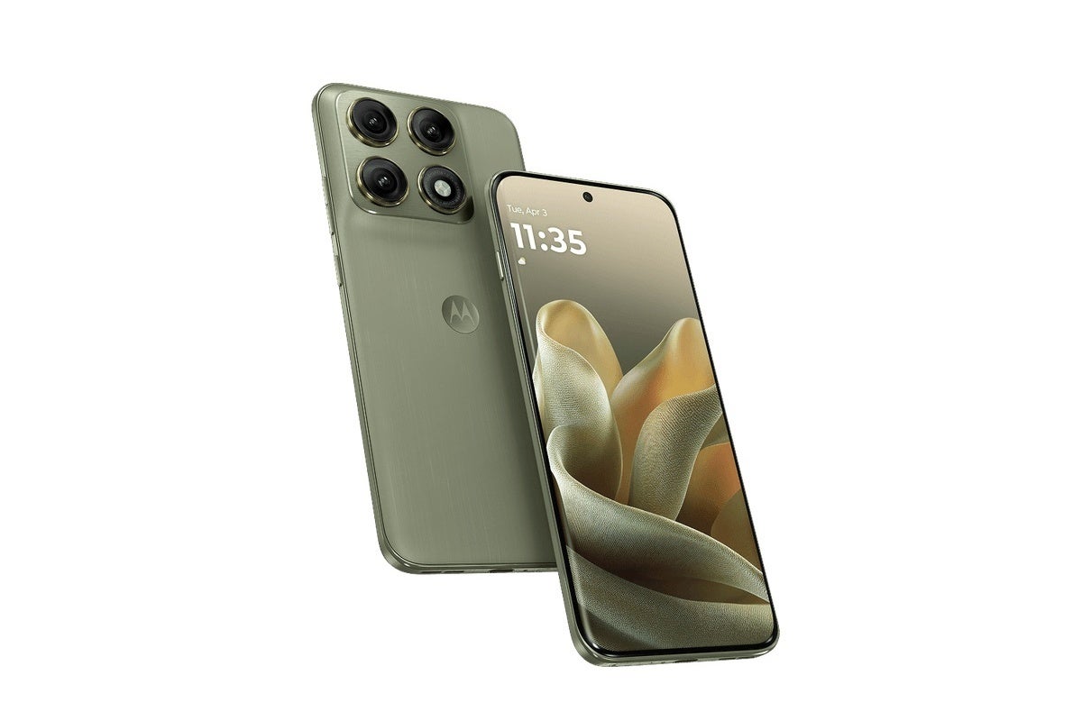 Official Motorola Edge 70 Pro image in Pantone Tea color