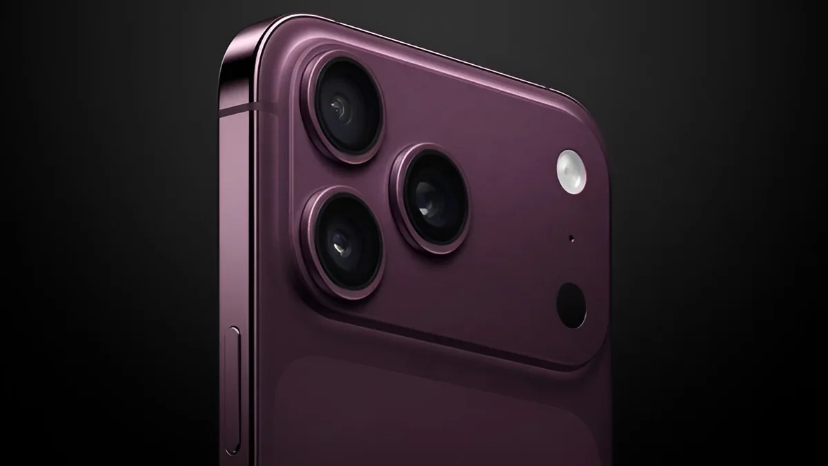 Render of the iPhone 18 Pro in the rumored Dark Cherry color. | Image by Mac Daily News - iPhone 18 Pro colors: all the rumored shades