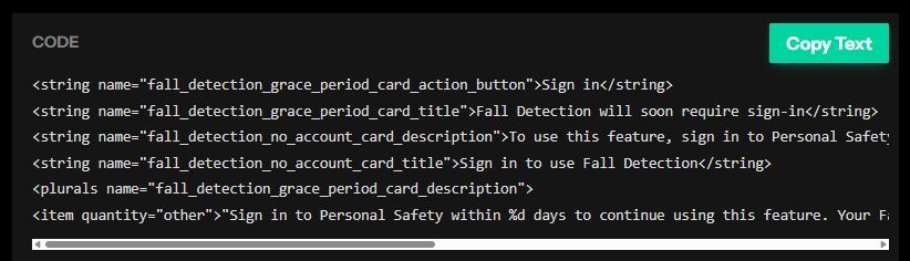 Lines of code inside the Pixel Watch app | Image by Android Authority - One key Pixel Watch feature will soon require a Google account sign-in