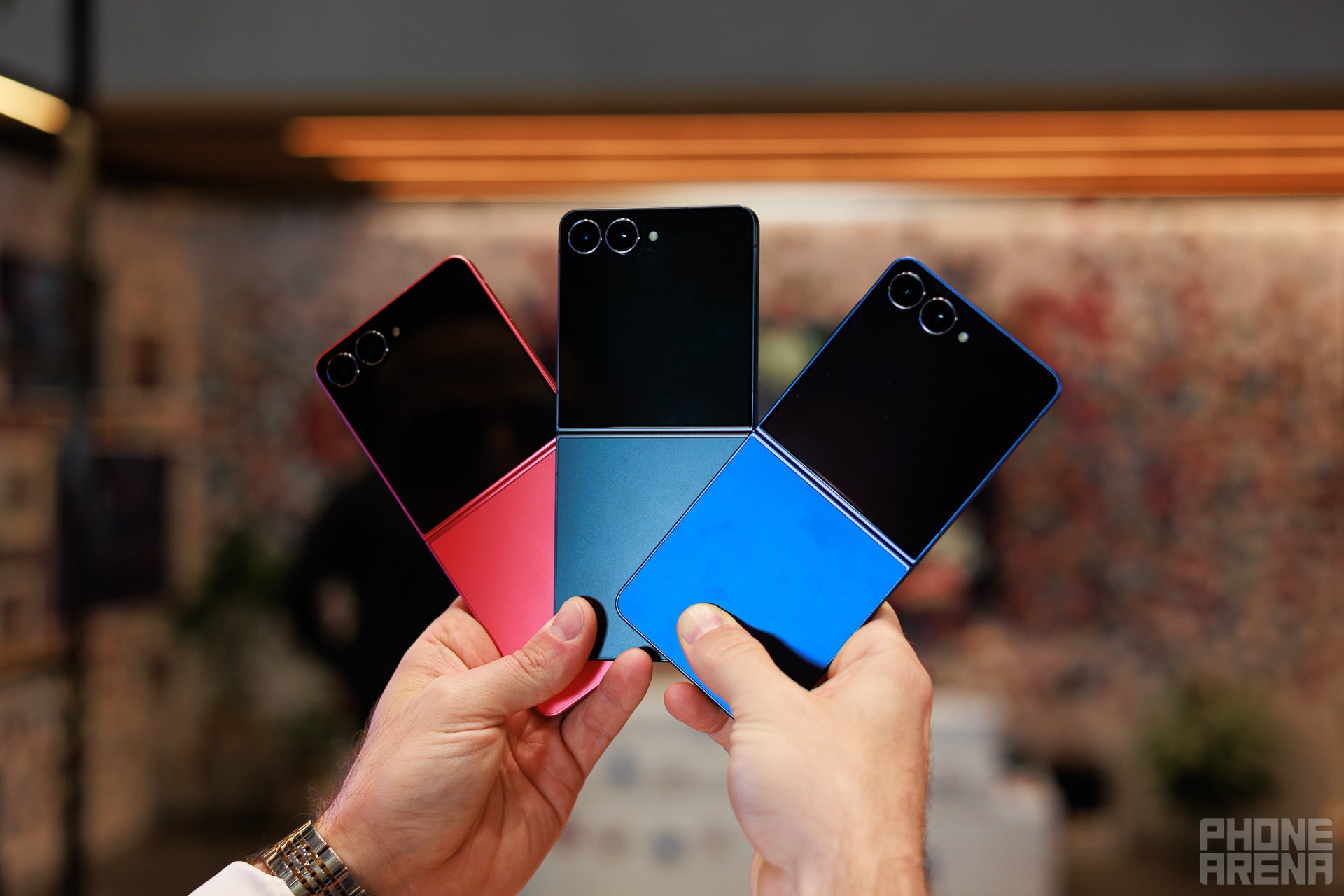 Samsung also has the Galaxy Z Flip 7 available. | Image by PhoneArena - The new Galaxy Z Wide Fold is what could save Samsung&rsquo;s foldable business from falling behind