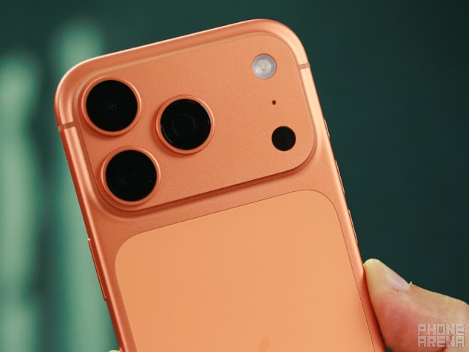 Cosmic Orange iPhone 17 Pro rear camera island