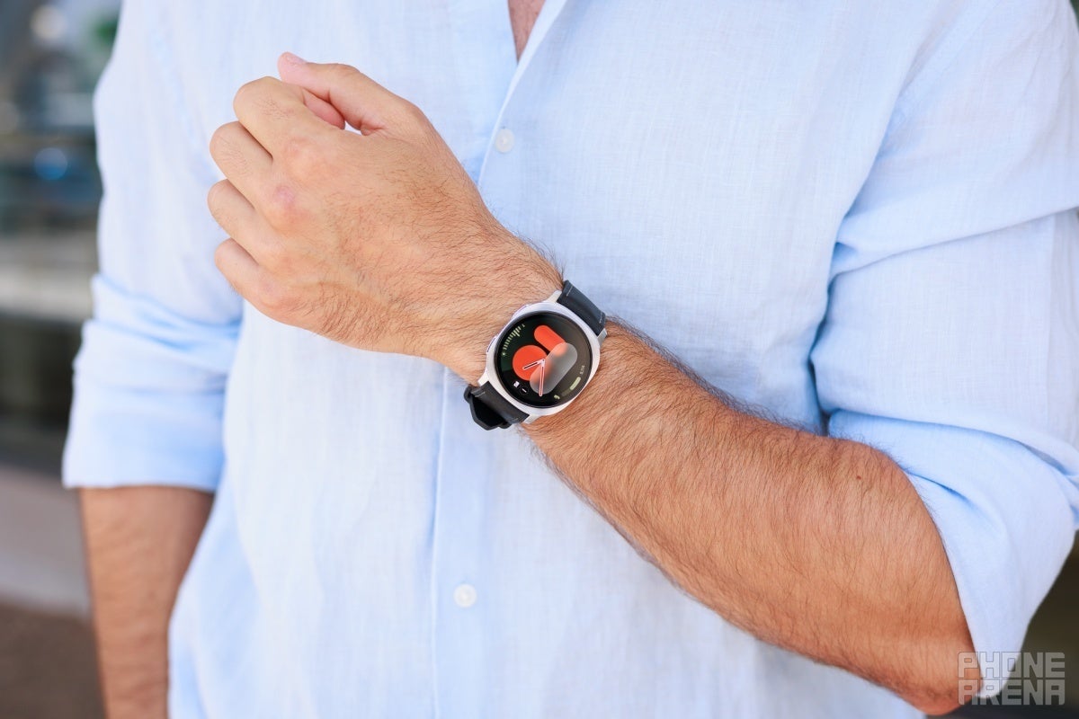 Samsung Galaxy Watch 8 on a user&amp;#039;s hand