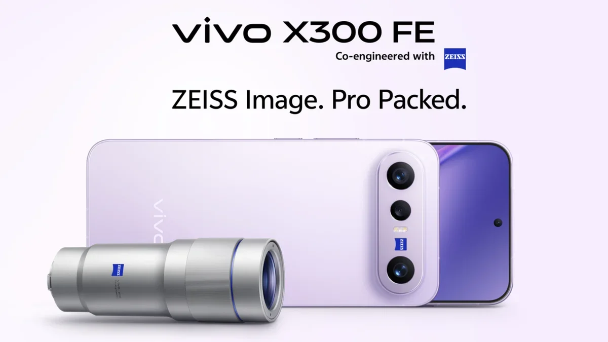 Vivo phone in purple.
