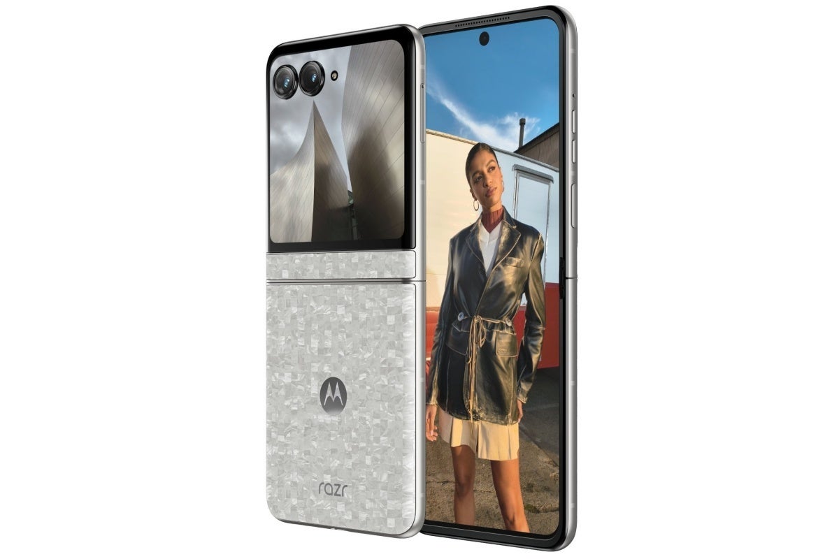 Leaked Motorola Razr (2026) image with marble finish